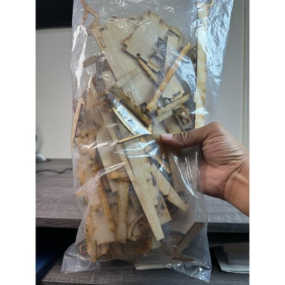 Train, Coal Car and Caboose PLU-135 200+Pieces Vintage Wooden Puzzle NWOT - Picture 5 of 6